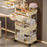 4-Tier Rolling Storage Cart with Drawers for Living Room Kitchen Bathroom Movable Organizer Shelf - 4