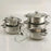 5PCS Stainless Steel Soup Pot Steamer Set 18-26cm Cookware Pot with 5PCS Glass Lids for Soup, Pasta, Stew, Rice - Silver - 2