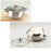 5PCS Stainless Steel Soup Pot Steamer Set 18-26cm Cookware Pot with 5PCS Glass Lids for Soup, Pasta, Stew, Rice - Silver - 3