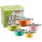 5PCS Stainless Steel Steamer Soup Pot Set 18-26cm Multi Size Pots with 5PCS Glass Lids for Home  /  Hotel - Colorful - 1