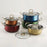 5PCS Stainless Steel Cookware Set Wire Handle 18-26cm Colorful Soup Pots Steamer with 5PCS Glass Lids - 2