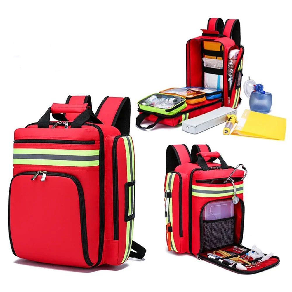 0908 First Aid Emergency Rescue Backpack Civil Air Defense Earthquake Relief Storage Bag Large Capacity Survival Kit Carrying Bag - 1