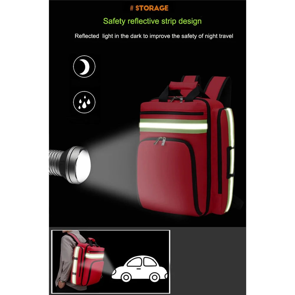 0908 First Aid Emergency Rescue Backpack Civil Air Defense Earthquake Relief Storage Bag Large Capacity Survival Kit Carrying Bag - 4