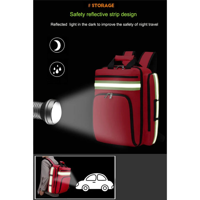 0908 First Aid Emergency Rescue Backpack Civil Air Defense Earthquake Relief Storage Bag Large Capacity Survival Kit Carrying Bag - 4