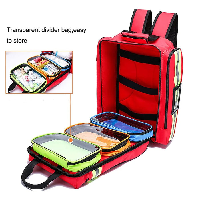 0908 First Aid Emergency Rescue Backpack Civil Air Defense Earthquake Relief Storage Bag Large Capacity Survival Kit Carrying Bag - 6