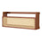 60cm Wall Mounted Wooden Storage Shelf Rattan Magazine Rack for Study Room Living Room Organizer - 1