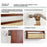 90cm Wall Mounted Wooden Storage Shelf Rattan Magazine Rack for Study Room Living Room Organizer - 7