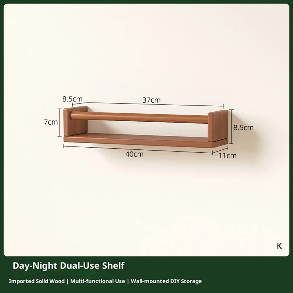 40cm Multifunctional Wall Shelf ooden Display Rack Decorative Floating Shelf for Living Room Bedroom - 7