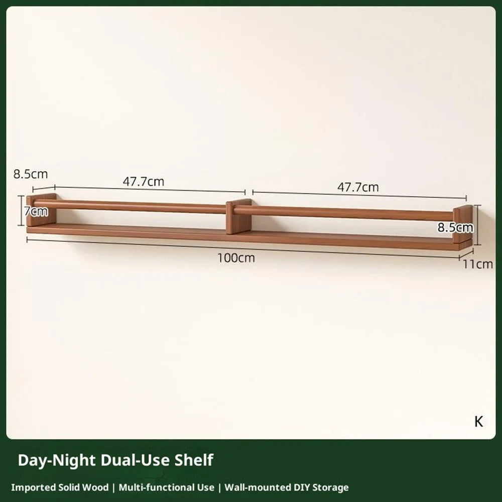 100cm Multifunctional Wall Shelf ooden Display Rack Decorative Floating Shelf for Living Room Bedroom - 7