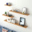 4Pcs / Set Wall Mounted Floating Shelves for Living Room Bedroom Wooden Board Display Rack - White - 2