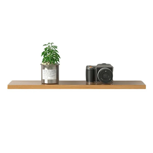 60cm Floating Wall Shelf Decorative Wooden Bookshelf for Living Room Bedroom Display Rack - Wood Color - 1