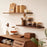 90cm Wall Mounted Shelf Wooden Display Rack Decorative Storage Holder for Living Room / Bedroom - Walnut - 4