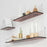 3Pcs / Set 30  /  40  /  60cm Transparent Acrylic Floating Wall Shelves for Living Room Bedroom Storage Rack - Transparent Tawny - 1