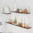 3Pcs / Set 30  /  40  /  60cm Transparent Acrylic Floating Wall Shelves for Living Room Bedroom Storage Rack - Transparent Tawny - 3