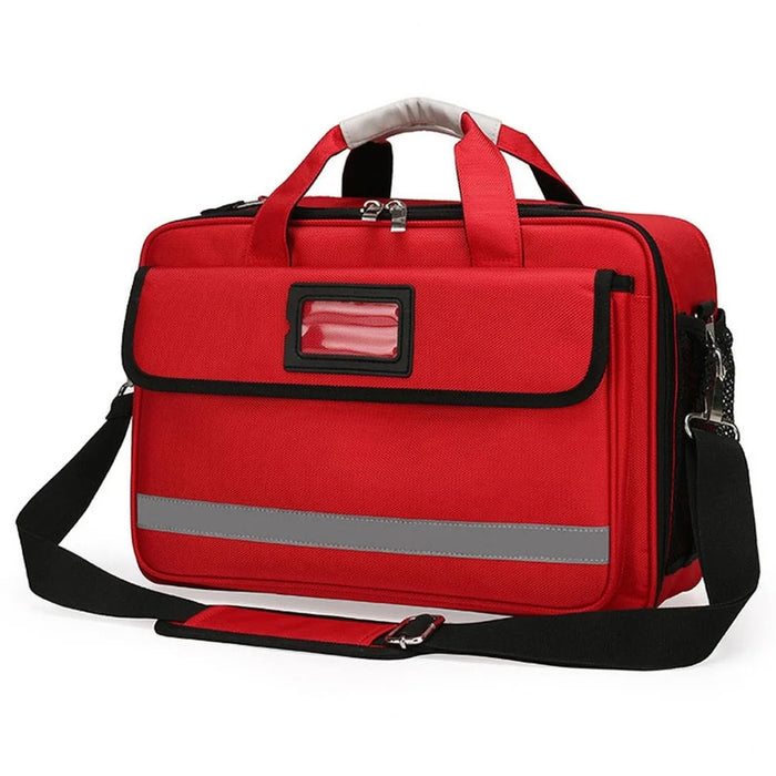 First Aid Bag Large Nurse Medical Kit Outdoor Emergency Medical Treatment Equipment Storage Organizer Shoulder Bag Medicine Duffle - Red - 1