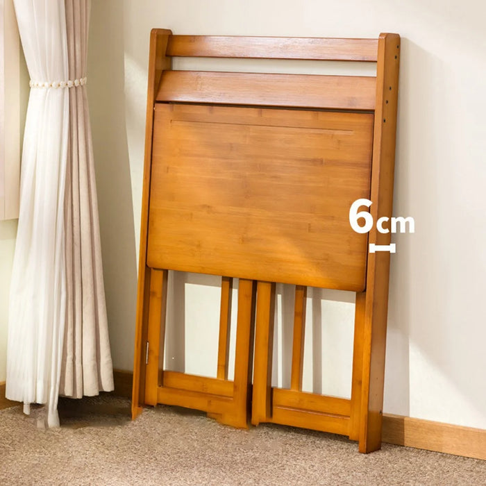 63 x 41 x 87cm Folding Table Compact Portable Computer Desk for Home Office Study Children Learning - Brown - 6