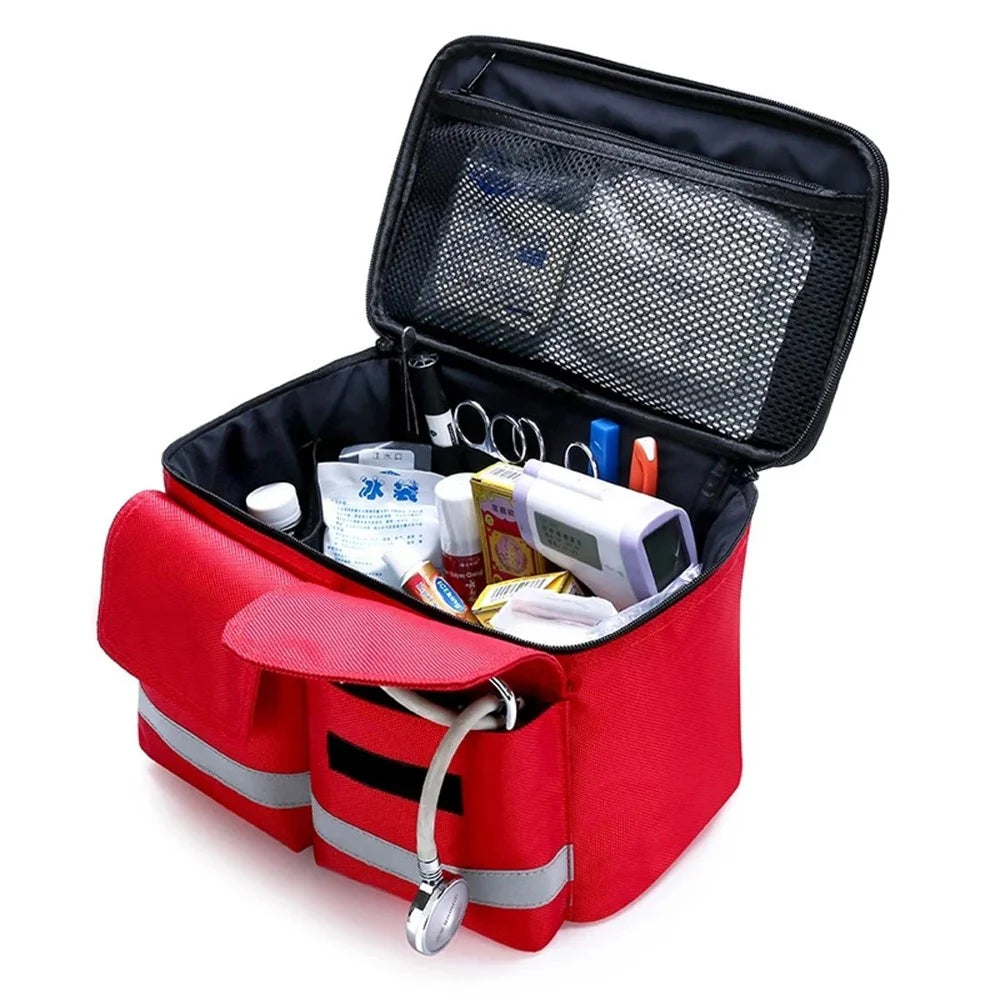 Waterproof Emergency Bag Outdoor Travel First Aid Tool Portable Bag for Home Office Travel Camping Hiking - Red - 3