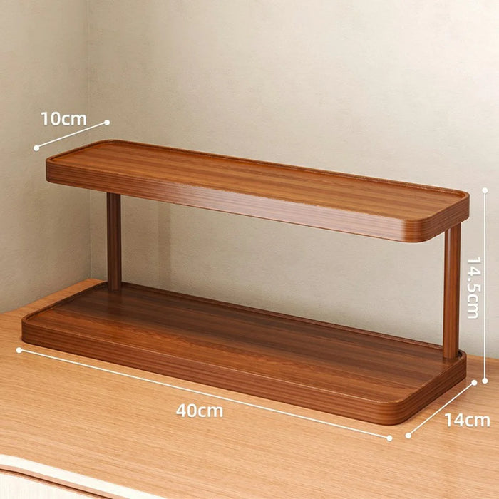 40cm Desktop Cup Organizer Rack 2-Tier Storage Shelf for Tabletop  /  Workspace  /  Dining Table Mug  /  Coffee Cup Holder - 6