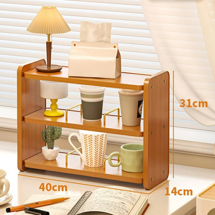 40cm 3 Tier Cup Holder Organizer Coffee Mug Display Rack Desktop Water Cup Storage Stand - 3