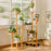 Bamboo Plant Stand Multi-Tier Flower Pot Holder Indoor / Outdoor Display Shelf for Living Room / Balcony Stable Floor Standing Space Saving - Burlywood - 2