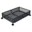 Folding Under Bed Storage Holder with Wheels Movable Organizer Basket for Clothes - Black - 1