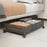 Folding Under Bed Storage Holder with Wheels Movable Organizer Basket for Clothes - Black - 3