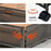 Folding Under Bed Storage Holder with Wheels Movable Organizer Basket for Clothes - Black - 4