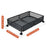 Folding Under Bed Storage Holder with Wheels Movable Organizer Basket for Clothes - Black - 7