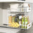 Dual Layer Pull Out Organizer Kitchen Cabinet Storage Rack Spice Holder Under Sink Drawer Shelf - White - 3