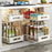 Dual Layer Pull Out Organizer Kitchen Cabinet Storage Rack Spice Holder Under Sink Drawer Shelf - White - 5