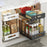 Dual Layer Pull Out Organizer Kitchen Cabinet Storage Rack Spice Holder Under Sink Drawer Shelf - White - 7