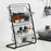 Desktop Double Layer Storage Rack Iron Basket Organizer for Bathroom Kitchen Countertop Shelf - Black - 4