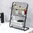 Desktop Double Layer Storage Rack Iron Basket Organizer for Bathroom Kitchen Countertop Shelf - Black - 5