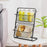 Desktop Double Layer Storage Rack Iron Basket Organizer for Bathroom Kitchen Countertop Shelf - Black - 7