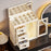 Jewelry Organizer Box Earring Ring Necklace Storage Holder with Dustproof Cover Rotating Hook - Yellow / Clear - 3