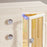 Jewelry Organizer Box Earring Ring Necklace Storage Holder with Dustproof Cover Rotating Hook - Yellow / Clear - 7