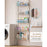 Over The Door Storage Rack 5 Tier Slim Shelf Wall Mounted Metal Organizer Display Stand for Books / Toys - Square Tube / White - 3