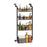 Over The Door Hanging Organizer 4 Tier Storage Basket Rack Hook Shelf for Home Organization - Black - 1