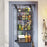 Over The Door Hanging Organizer 4 Tier Storage Basket Rack Hook Shelf for Home Organization - Black - 2