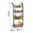 Over The Door Hanging Organizer 4 Tier Storage Basket Rack Hook Shelf for Home Organization - Black - 6