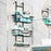 Over The Door Bathroom Shower Organizer Hanging Storage Rack Multi-Layer Basket Shelves for Toiletries Shampoo - 4