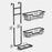 Over The Door Bathroom Shower Organizer Hanging Storage Rack Multi-Layer Basket Shelves for Toiletries Shampoo - 7
