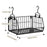 Foldable Hanging Closet Organizer Single Tier Storage Shelf Divider Wardrobe Space Saver for Clothes - Black - 1