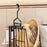 Foldable Hanging Closet Organizer Single Tier Storage Shelf Divider Wardrobe Space Saver for Clothes - Black - 3