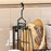 Foldable Hanging Closet Organizer 3-Tier Storage Shelf Divider Wardrobe Space Saver for Clothes - Black - 2