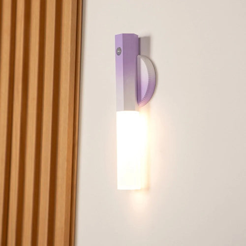 LED Motion Sensor Night Light Rechargeable Wall Light Magnetic Stick-On Gradual Brightness for Hallway / Bedroom / Bathroom - Gradient Purple - 1