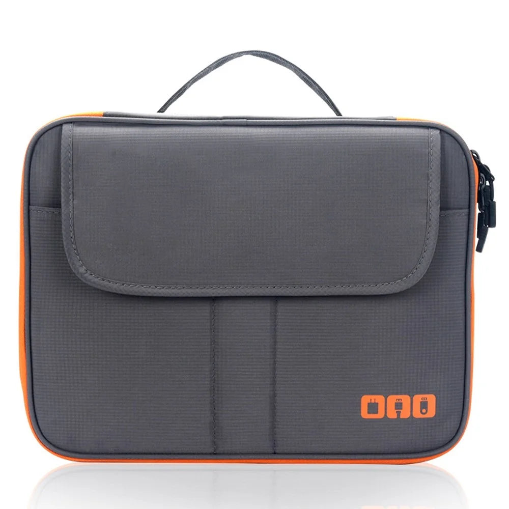 MAPLESTORY MD079 Electronic Organizer Portable Cord Organizer Travel Waterproof Case USB Cables/Chargers/Power Bank/Flash Drive/Cell Phone Storage Bag - Light Grey - 2