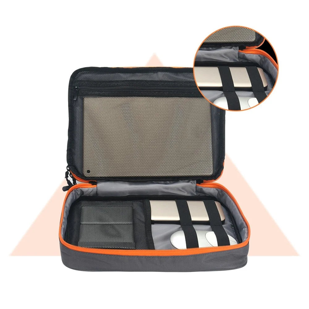 MAPLESTORY MD079 Electronic Organizer Portable Cord Organizer Travel Waterproof Case USB Cables/Chargers/Power Bank/Flash Drive/Cell Phone Storage Bag - Light Grey - 4