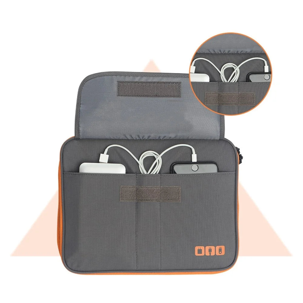 MAPLESTORY MD079 Electronic Organizer Portable Cord Organizer Travel Waterproof Case USB Cables/Chargers/Power Bank/Flash Drive/Cell Phone Storage Bag - Light Grey - 5