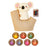 820 7-Color Gradient Koala Tap-Activated Control Light 2-Level Dimming Timer Cartoon Silicone Night Lamp Charging Remote Control - 1